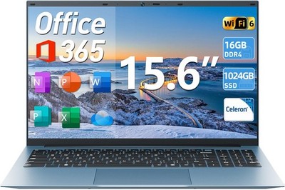 2026 SGIN 15.6'' Thin Laptop Intel Celeron N5100 16GB RAM 1TB SSD Win 11 PRO
