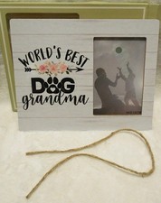 New Worlds Best Dog Grandma Picture Frame 10x8 Gifts for Dog Lovers 5" x 3" Pic