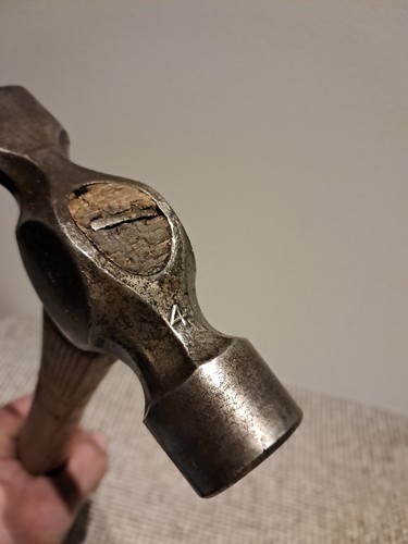 Vintage Brades 1739 No 4 Cross Pein Hammer. (#181). - Picture 9 of 14
