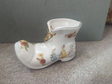 Cute James Kent Old Foley Vintage Kate Greenaway Victorian Style Ceramic Boot