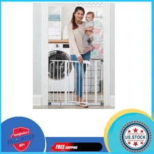 Regalo Easy Step 38.5" Baby Gate with Extension Kit, Adjustable for Indoor Use