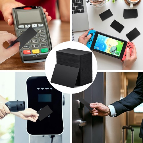 100 pezzi schede NFC vuote PVC nere chip 868 byte schede di memoria a colori digitale P - Foto 5 di 7