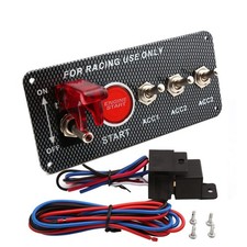 12V Ignition Switch Panel 5 in 1 Car Ignition Switch Panel Kit with Engine Pu...