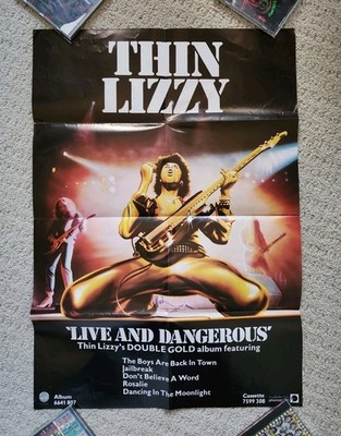 Thin Lizzy Live & Dangerous 1978 UK promo poster promotional Rare