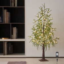 4FT Lighted Norfolk Pine Tree with 180 LED Fairy Lights for Holiday Decor