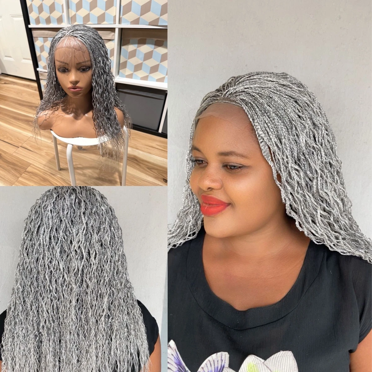 Gray Braided Wigs & Hairpieces for sale | eBay