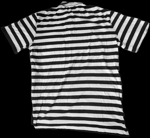 Polo Ralph Lauren Shirt Mens Medium White Blue Striped Pima Cotton Classic - Picture 2 of 5