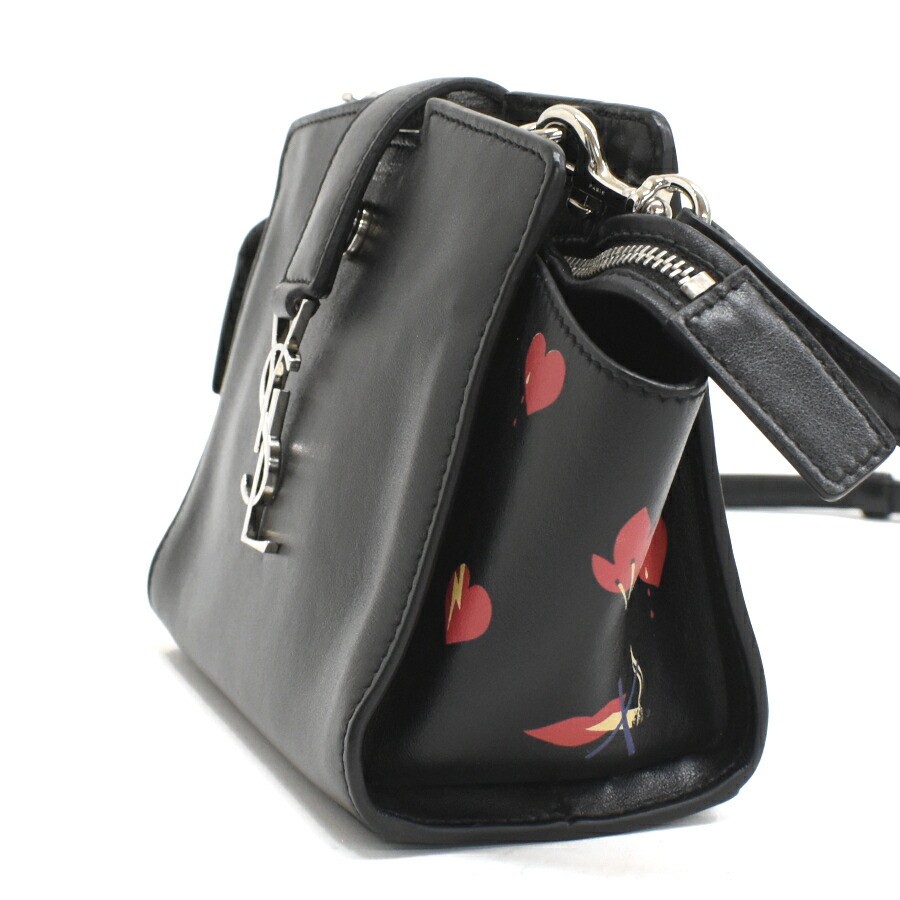 AUTENTICA BORSA A TRACOLLA YVES SAINT LAURENT GIOCATTOLO CABAS PELLE NERA DONNA F S