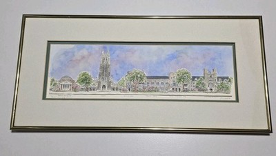 Patsy Gullett Original Watercolor Sculpture Duke University SERIES Art 25 X 12