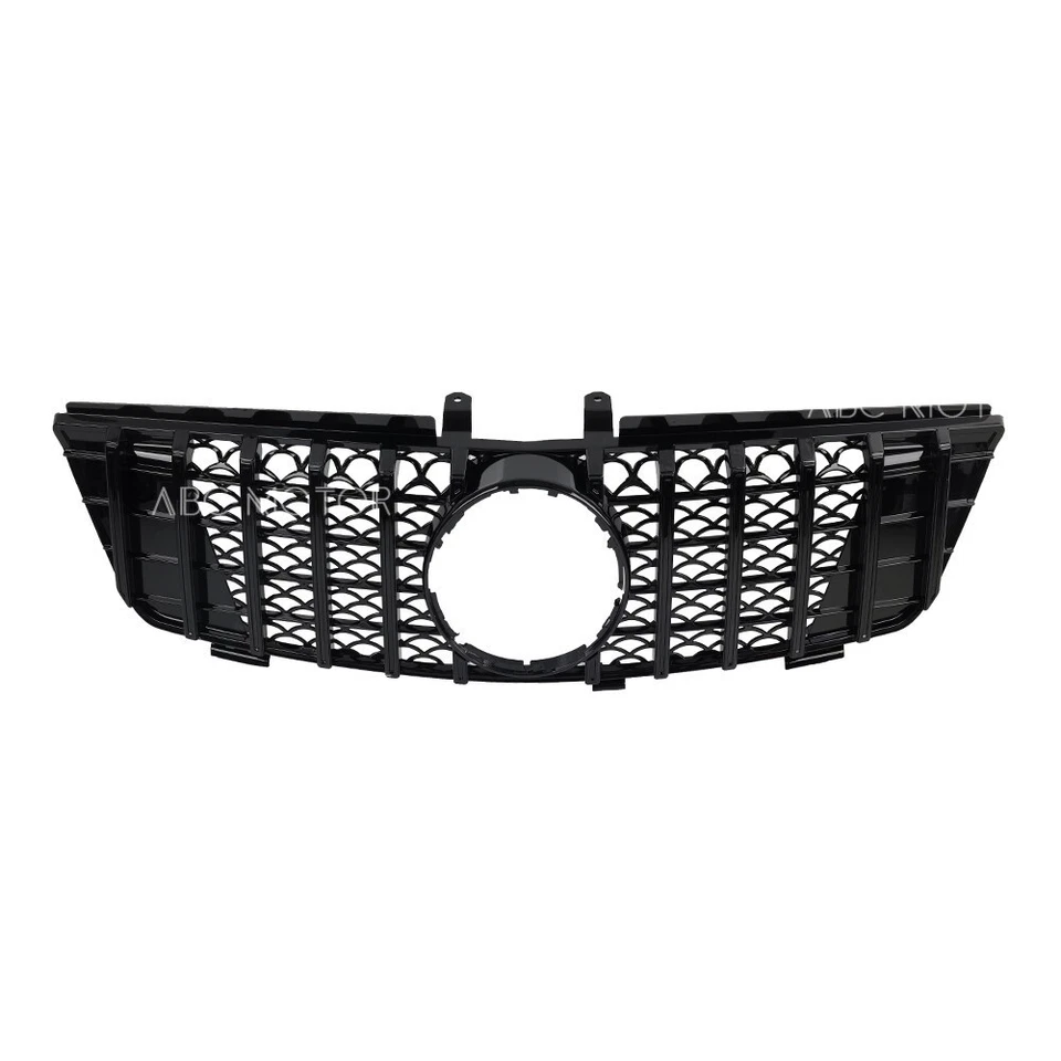 Glossy Black Front Grille W/Star For Mercedes Benz ML-Class W164 2005-2008 ML350 Foto 2 de 4