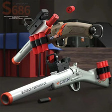 S686 Soft Bullet Toy Shotgun Shell Ejecting Blaster Gun for Kids Outdoor Play