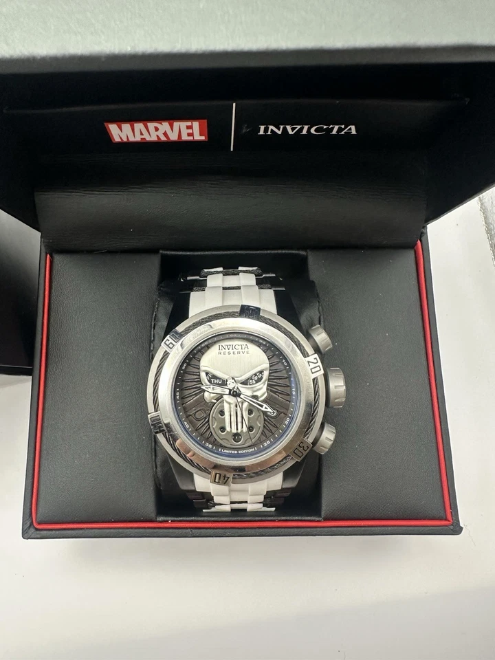 Reloj Invicta Marvel Edición Limitada 27009 Bolt Zeus 53mm Punisher LE #59/3000 Foto 3 de 4