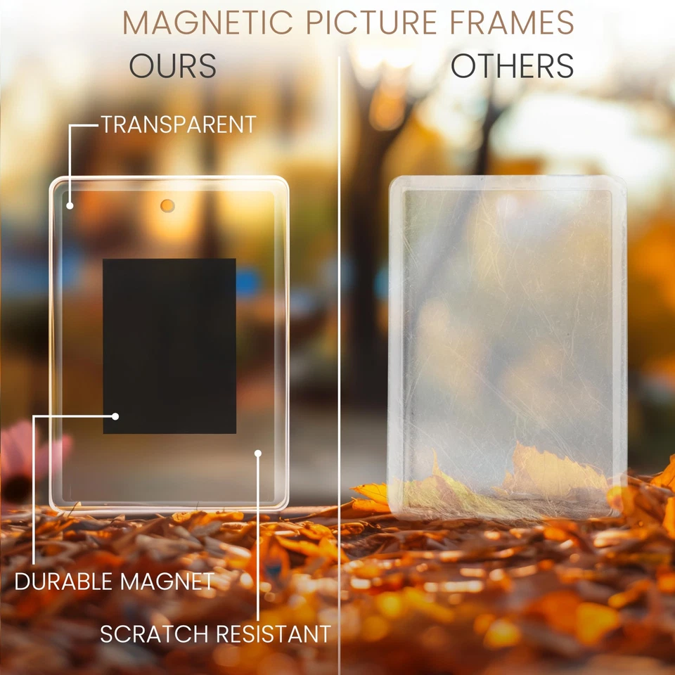 Kurtzy Cadre Photo Magnetique Frigo (Lot de 20) - Pour Photos de 7 x 4,5 cm - - Photo 4/4