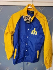 New Era Cooperstown Seattle Mariners Trident Jacket Men's Size Medium Yellow NWT
