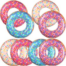 Leitee 4 Pcs Kids Inflatable Donut 21.7 Inch Sprinkle Donut Pool Floats
