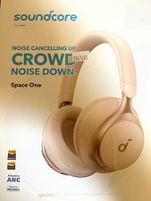 Soundcore Space One Wireless Bluetooth ANC Over-Ear Headphones White/Gold