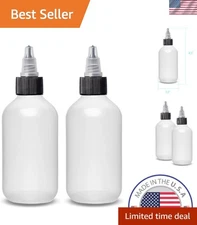 2 pcs BPA Free Refillable Containers- Plastic Squeeze Bottles w/ Twist Top Caps