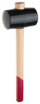 RUTHE Gummihammer 510 55 x 90 mm mit Eschenstiel Schonhammer Hammer Holzstiel