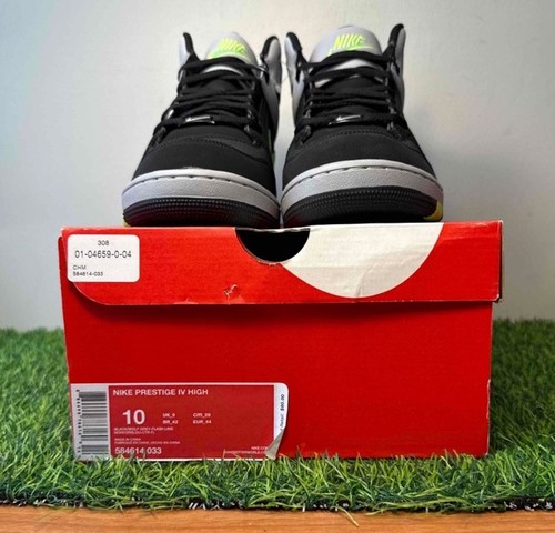 Tenis Nike Prestige IV 4 High Negro Lobo Gris Flash Lima Talla 10 554614-033 - Imagen 12 de 13