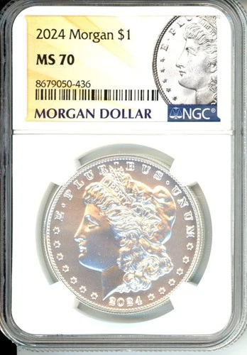 2024 Morgan Silver Dollar MS70 NGC Cert# 8679050-436 Perfect Grade