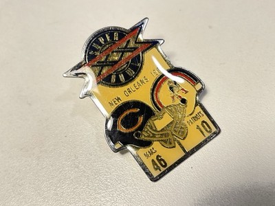 Vtg 1986 NFL Super Bowl XX Bears Patriots Pin Pinback Button STARLINE