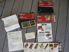 Vintage Mixed Lot 1981 COLECO QUIZ WIZ Nos. 1 and 24 Trivia Games and Paperwork