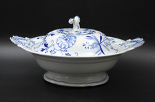 Teichert Stadt Meissen Zwiebelmuster große Suppenterrine Schüssel aus Porzellan