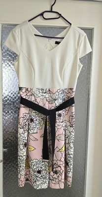 s.Oliver BLACK LABEL dress size S elegant festive summer dress pink white A-line