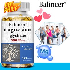 Magnesium Glycinate Capsules500mg-Promotes bone and muscle health, sleep support