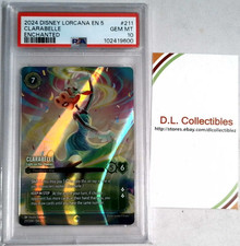 Disney Lorcana EN 5 Shimmering Skies 211 Clarabelle ENCHANTED PSA 10