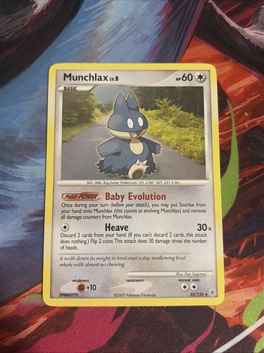 The Pokémon Company Munchlax 33/130 Diamond & Pearl English Rare 60 HP Regular