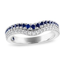 Love Collection 1/2Ct Round Cut CZ Curved Wedding Anniversary Band 925 Silver