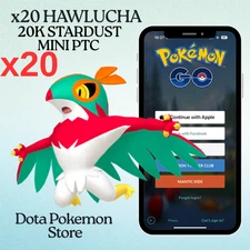 Pokemon x20 Non Shiny Regional Hawlucha Go 20k Stardust Mini PTC Read Descriptn