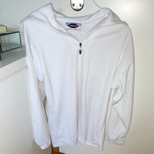 medico Damen Fleece Pullover weiß Gr. M Kapu...