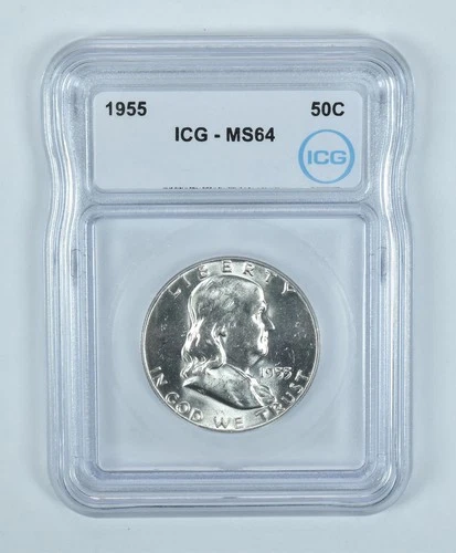 1955 Franklin Half Dollar MS64 ICG *8980
