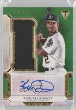 2018 Topps Triple Threads Single Jumbo Relics Emerald 15/50 Khris Davis Auto h7i