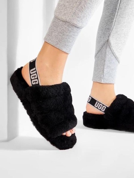 Women UGG Slippers Black 37