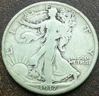 US 1917 Walking Liberty Half  **