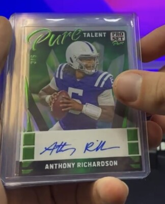 2023 Leaf Pure Pro Set Anthony Richardson Pure Talent Die Cut  Auto 3/5