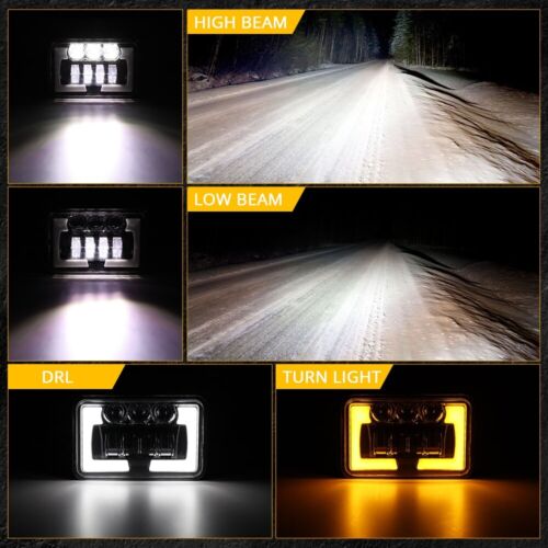 4x6"inch Square Motorcycle LED Headlight for Yamaha BW200 350 50 XT225 350 WR250 - Picture 3 of 12