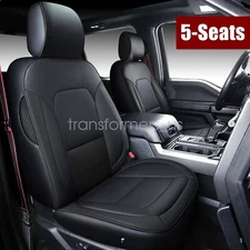 For 2017 to 2023 Ford F-250 F-350 Leather Car Seat Covers Full Set Front & Rear