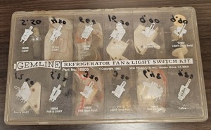 Vintage Gemline Refrigerator Fan  Light Switch kit 18903 Appliance Repair