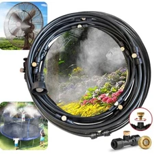 Misting Cooling System 33FT Outdoor Patio Water Mister Mist Nozzle Fan