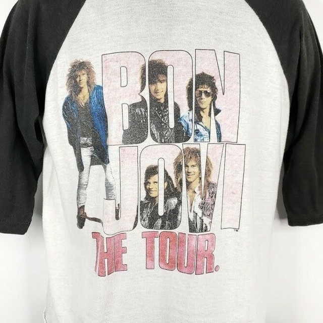 Bon Jovi T Shirt Vintage 80s 1987 Slippery When Wet Tour Made In USA
