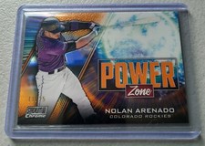 NOLAN ARENADO 2020 Stadium Club CHROME Power ZONE ORANGE Refractor #11/25