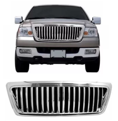 Chrome Vertical Front Hood Bumper Grill Grille Guard ABS