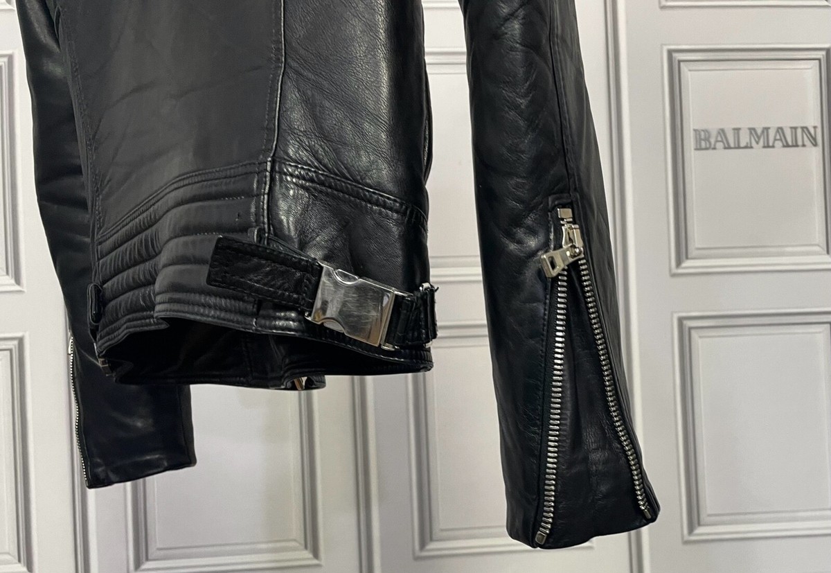 UltraRare & Great Balmain AW13 Geometric Leather Biker Jacket