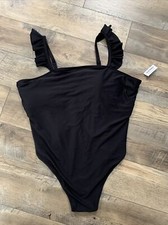 Old Navy One Piece Swimsuit Size 3X Black Built In Bra NWT