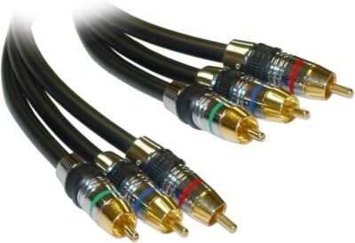 6ft Premium Component Video RCA Cable 3 RCA Male 24K Gold Connectors 10R4-03106
