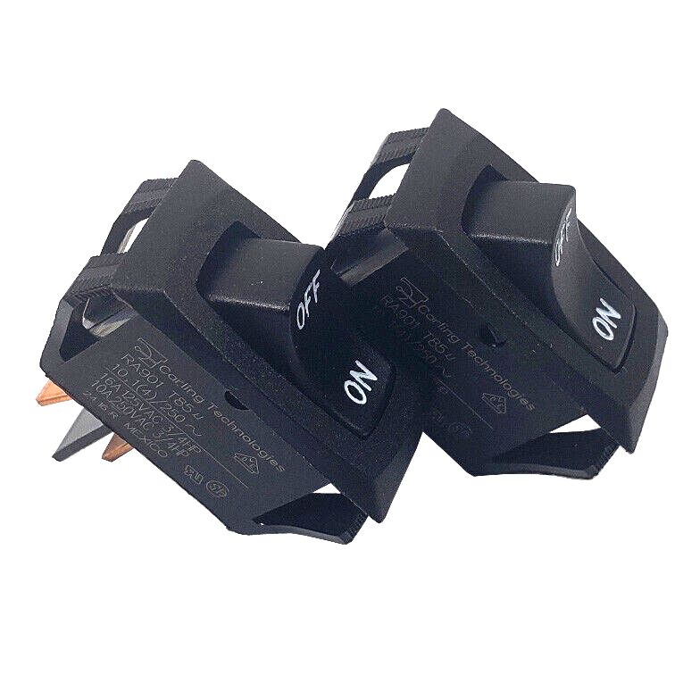 2pk CARLING RA901 T85 ON/OFF ROCKER SWITCHES PANEL SNAP-IN 16A